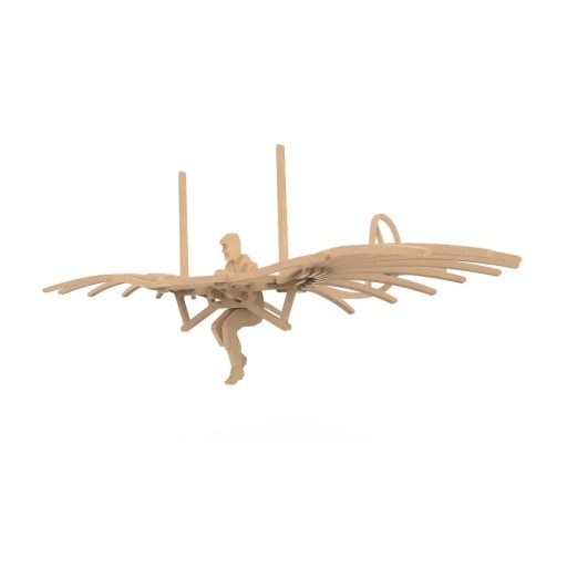 Ilo Build 3D Houten Modelbouw Lilienthal's Glider, NUI-107, 22x18x15cm