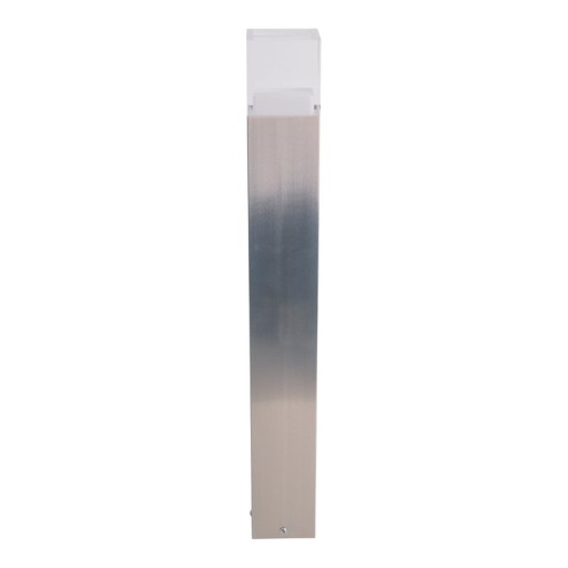 LED outer socket light "Leah" made of metal and plastic in steel-blank, integrated LED, path lights