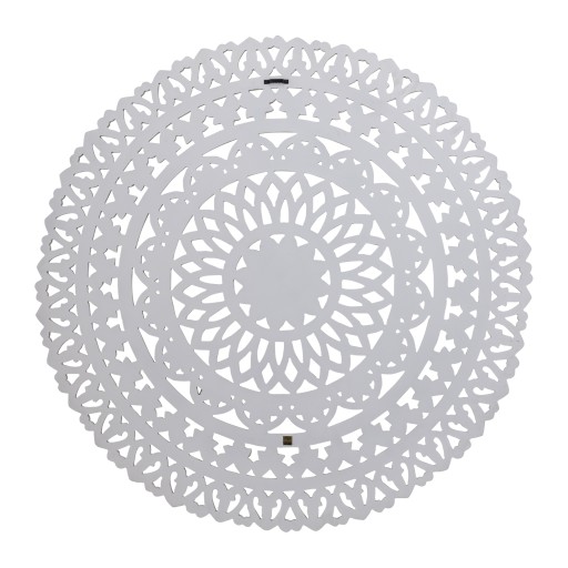 Farris Cream Round Mdf Wall Panel Carved L