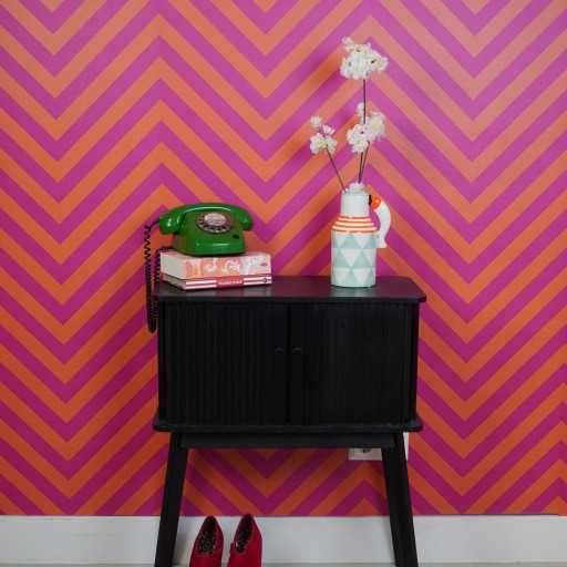 Vaas - kruik vissen - mint/wit/oranje - 14x11x21,5 cm