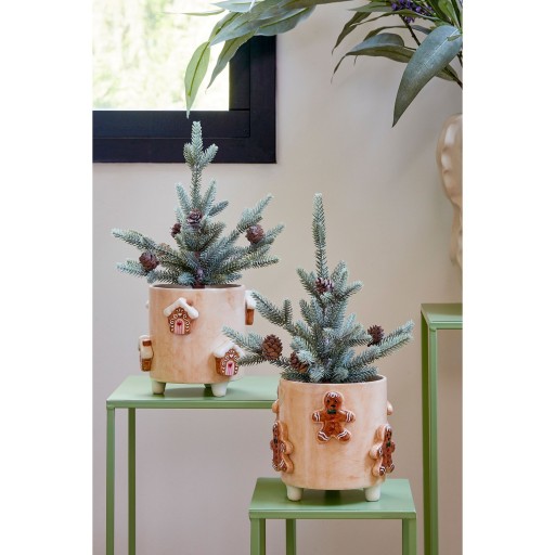 Bloempot - Assorti - H15 x Ø17 - Dolomiet - Off-white