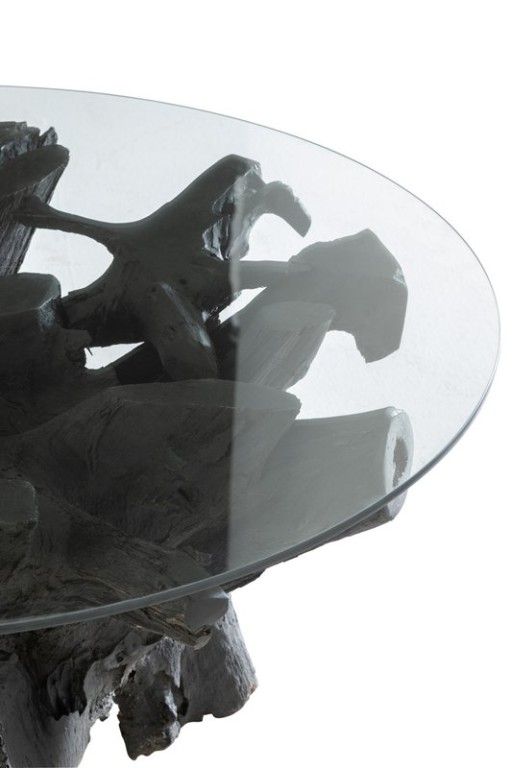 J-Line table Roots - wood - black