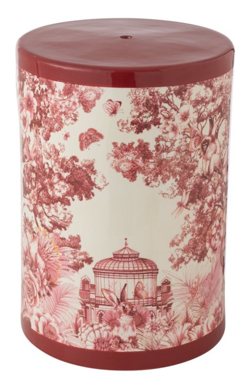 J-Line Kruk Moriko Porselein Rood/Wit