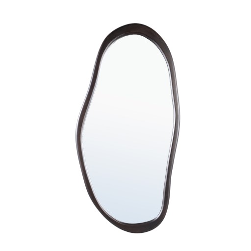 Barragh Brown Solid Wood Organic Mirror | Ovale Spiegel 122x52 cm - Product afbeelding