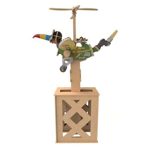 Ilo Build 3D Mechanische Houten Modelbouw Birdman, 0302, 26x25x42,5cm