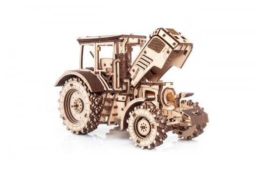 Eco Wood Art 3D Mechanical Puzzle Tractor Belarus 2022, 0877, 28.2x13.6x17.5cm