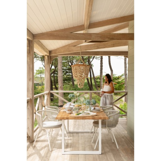 J-Line tafel Poten Rechthoek - metaal - zwart