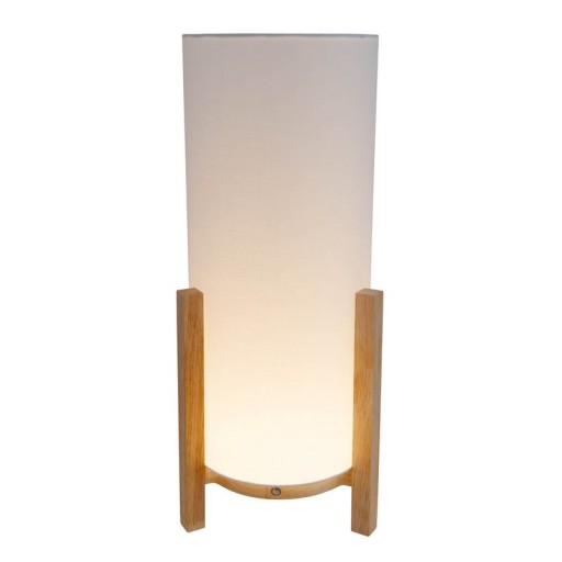 Ackitical lamp "Madita" 48 cm high, in white/nature, with integrated LED, dimmable with touch sensor