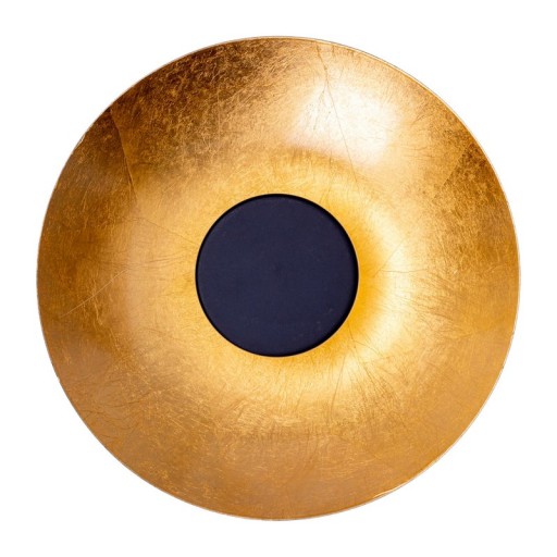 LED ceiling lamp "Firenze" metal ceiling lamp in black, and gold, LED firmly installed, lighting for living room, office or the entrance rod 30 cm diameter