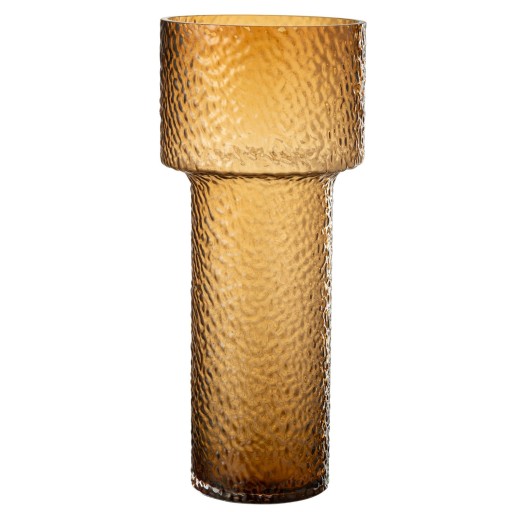 J-Line vaas Betty - glas - bruin - large - 45 cm hoog