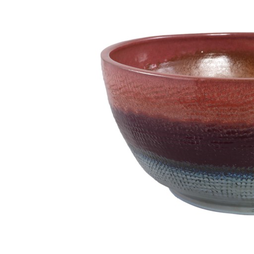 Elana Purple Round Ceramic Bowl Ombre Pattern M