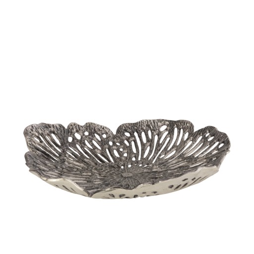 Ryhann Nickel Casted Alu Flower Wall Deco Bowl L