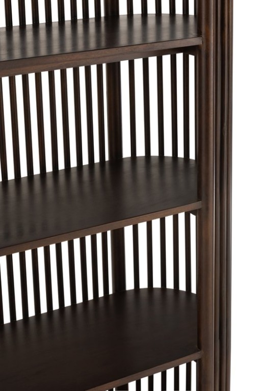 J-Line Rack Conie 5 Shelves Mango Wood Dark Brown