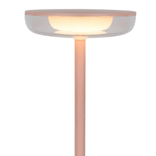 Cordless tablet light "Pasi" for outside and inside, made of metal and plastic in pink, dimmable, with touch and memory function, approx. 26 cm high