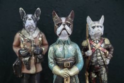 Arne Brown Poly Dog Statue