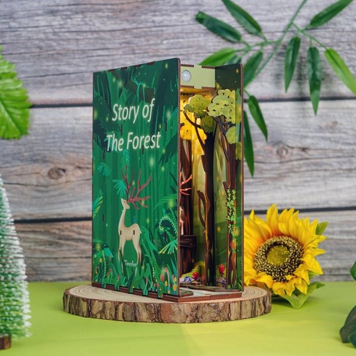 DIY Book Nook Boekensteun Story of The Forest Bookend, Tone-Cheer, TQ106, 18,2x8x24,5cm