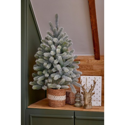 Nagoya Kunstkerstboom in Pot - H90 x Ø55 cm - Groen