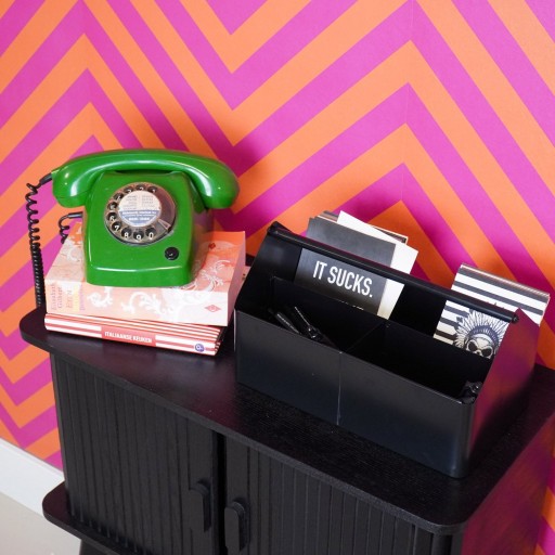 Opbergdoos - Organizer - Metaal - Zwart - 30x17x17cm