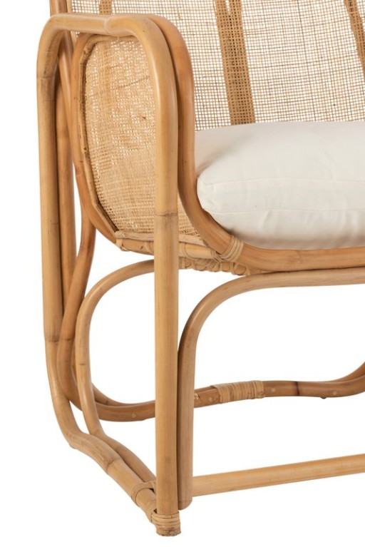 J-Line chair + cushion Casablanca - jute - natural