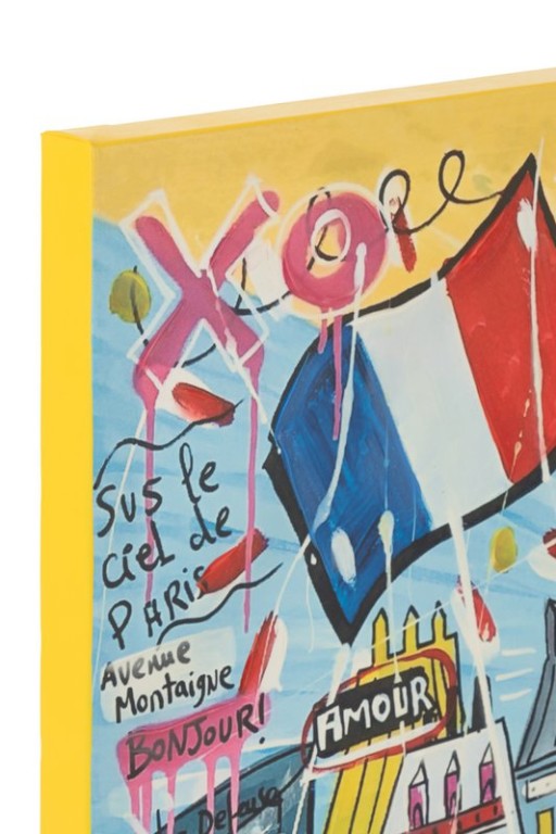 J-Line Wall Decoration Paris Pop Art Canvas Mix
