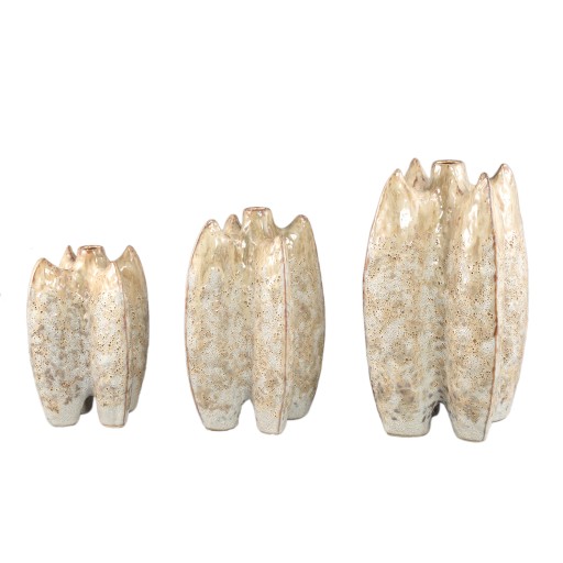 Shareece Cream Ceramic Shaped Vase Large