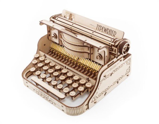 3D Wooden Puzzle Vintage Typewriter, Eco Wood Art, 465, 27x23.2x14.6CM