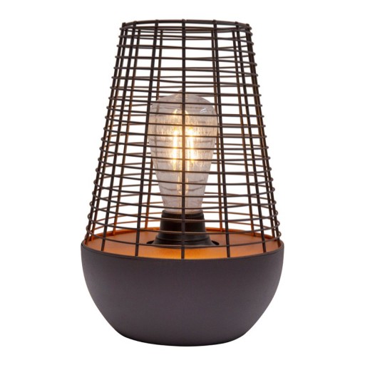 LED decol light 27 cm high, made of metal in black, firmly built -in LED, decoration for outside