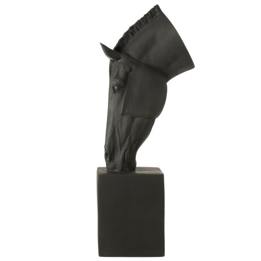 J-Line Paard Op Voet Magnesiumoxide Zwart Large