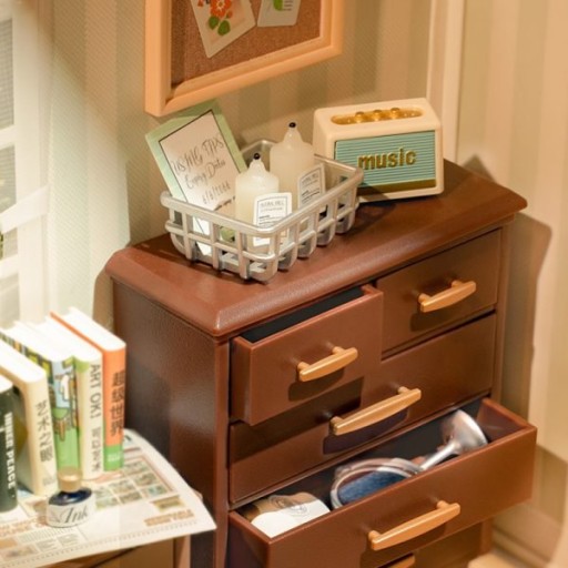 DIY Huisje Super Creator Sweet Dream Bedroom, Robotime, DW009, 16,3x16,3x15,2cm