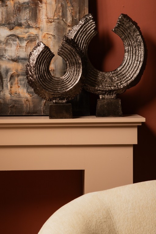 Apolline Bronze Round Casted Alu Statue On Base S