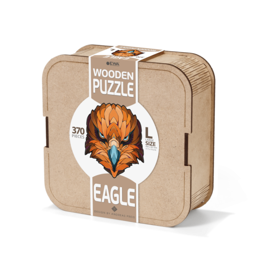 Wooden Jigsaw Puzzle Eagle, Eco Wood Art, Size L, 3519, 44.9x38.7x0.4cm