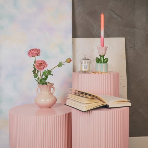 Vaas - parelhals - steengoedzand- 14x14x15cm