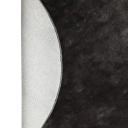 Flavia Black Viscose Handwoven Carpet Round L