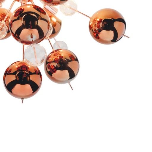 Ceiling light "Explosion" Metal and glass, G9 versions, ceiling lamp for dining room, living room, hallway or office, Ø57 cm