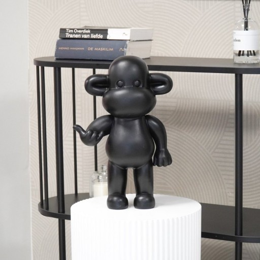 Ornament - Hang Loose Monkey Figurine 'The Legend' - Polyresin - Black - 33x21x50cm