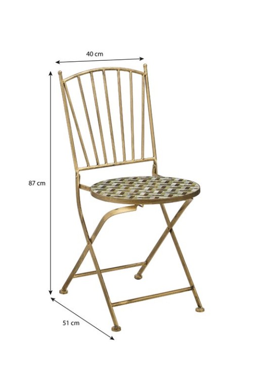 Alanza Bistrostoel – L40 x B51 x H87 cm – Greece – Groen