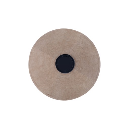 Nabdia Taupe Suede Round Bowl And Wall Panel S