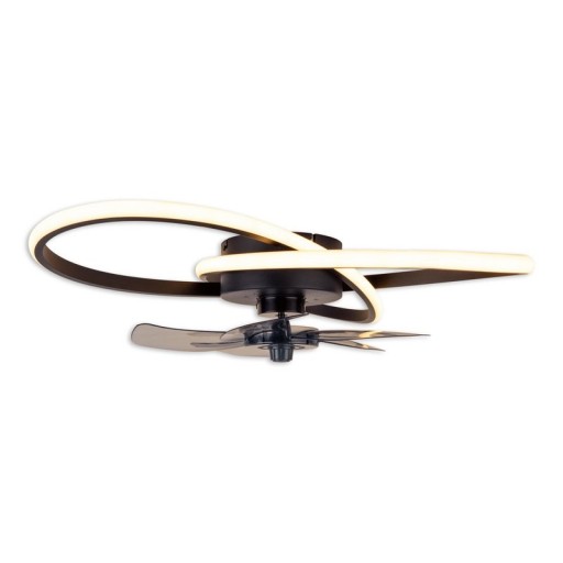 Die moderne LED Deckenleuchte "LECCIO" inklusive Ventilator, Nachtlichtfunktion, Dimmung und Lichttemperatureinstellung ist mit fest verbauten LEDs bestückt und hat einen ungefähren Øvon 58 cm.