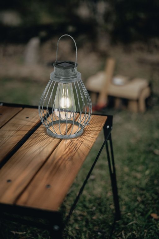 LED Deko-Solarleuchte 21,5 cm hoch, für Außen, aus Metall, Glas und Kunststoff, Silber, mit fest verbauter