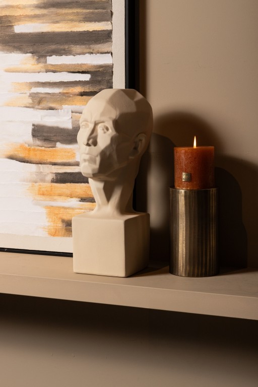 Dorin Taupe Matt Ceramic Man Shape Statue