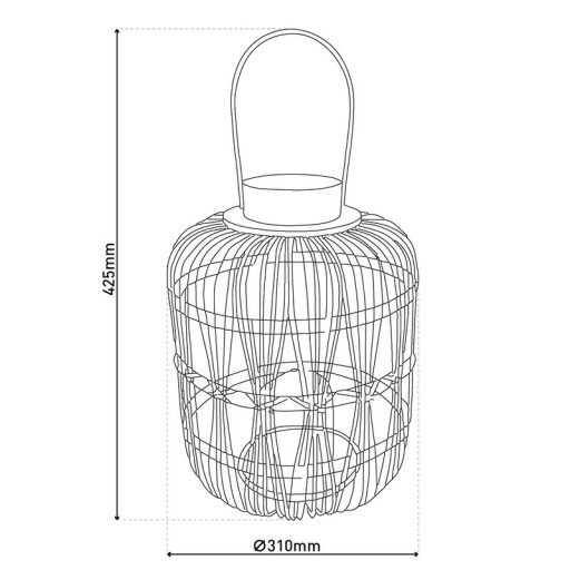 LED decol light "Korbinian" H: 42.5 cm