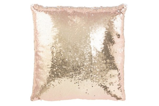 J-Line Cushion Reversible Sequin Champagne/White