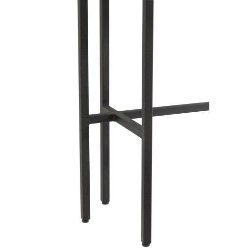 J-Line console Marmer - steen/ijzer - wit/zwart