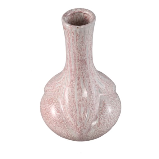 Hailey Pink Ceramic Round Vase Narrowed Top L