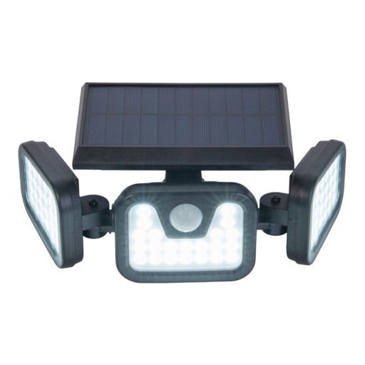LED Solar Außenwandleuchte "Pacita", Multifunktionsleuchte Außenwandlampe aus Kunststoff in Schwarz, 28,3 x 13,5 x ca. 11 cm