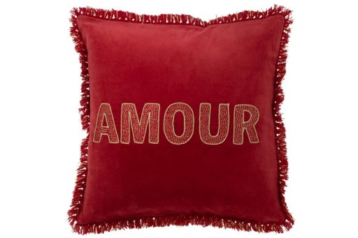 J-Line cushion Amour - textile - red/gold