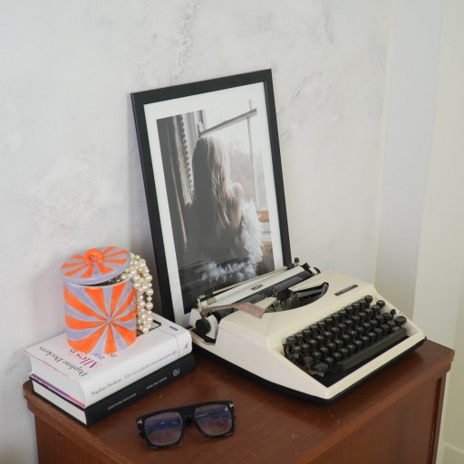 Deco Jar -Swirl - Dolomite - Orange/Lilac - 11x11x14,5cm