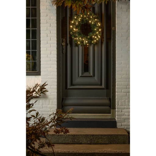 Limber LED Kerstkrans voor Buiten met Timer- en Dimfunctie - H15 x Ø60 cm - Groen