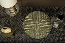 Rikka Gold Iron Fairy Sidetable Mirror Top Round S