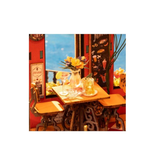 Robotime Cheers Bar & Dining DIY Miniatuurhuis, DG173, 22x15x18.5cm